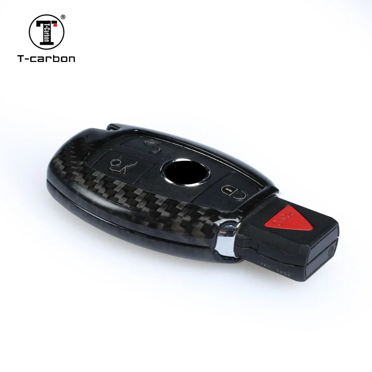 T-carbon carbon fiber remote key case  For mercedes key cover Case For mercedes benz w212 W210 A B C E S Class