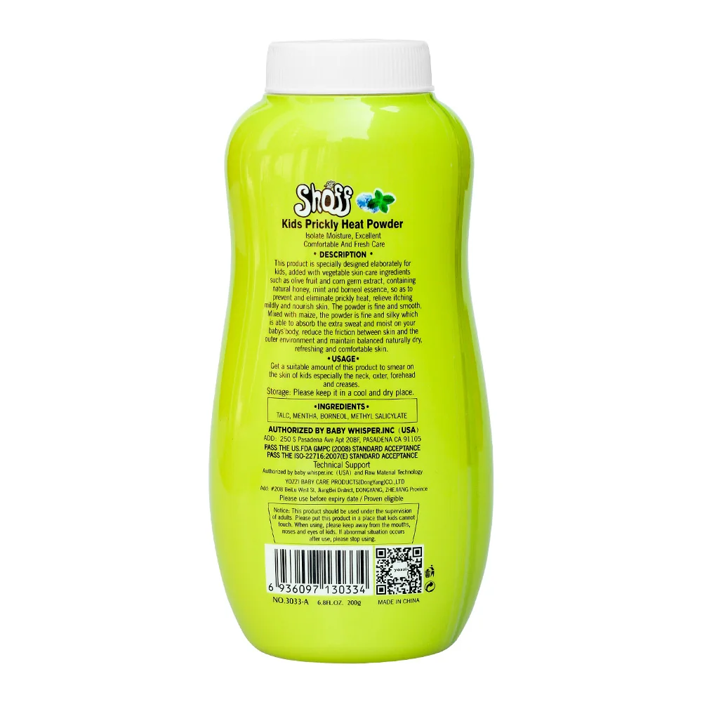 
Shoff Baby Powder with Naturally Derived Cornstarch Aloe & Vitamin E, Hypoallergenic. 