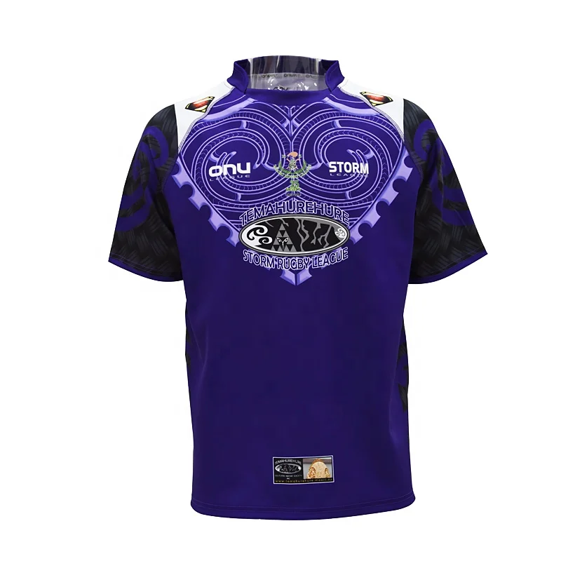 Pure wholesale OEM rugby jersey sublimated design your own logo