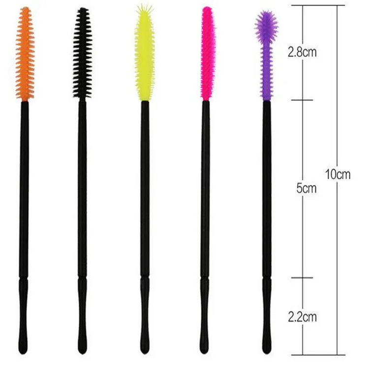 Wholesale Makeup 50PCS Silicone Disposable Mascara Wands Eyelash Extension Silicone Lash Brush