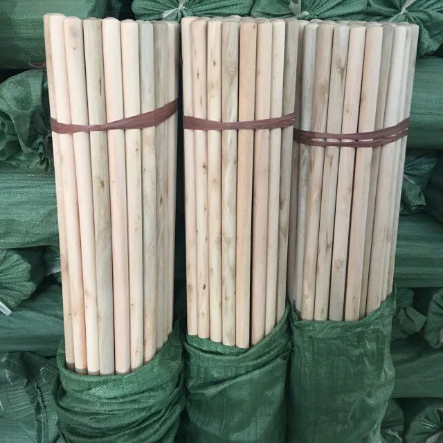 Wholesale price eucalyptus wood handle cleaning tools floor with natural wooden mop stick india
