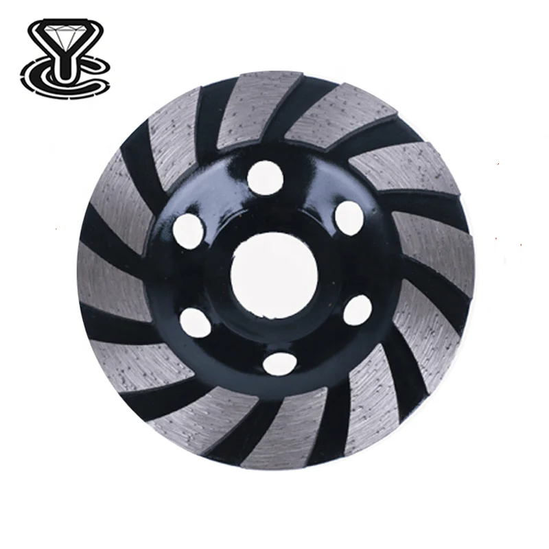 Алмазные режущие инструменты турбо ряд взмахнул спираль шлифовальный диск чашки колеса для бетона пол