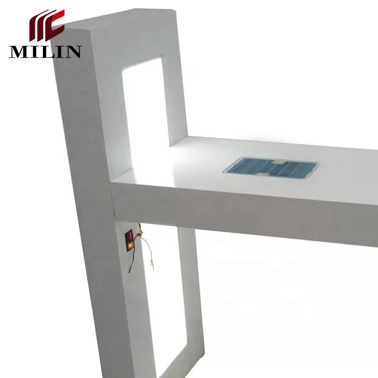 LED lamp drawers nail table manicure table for sale