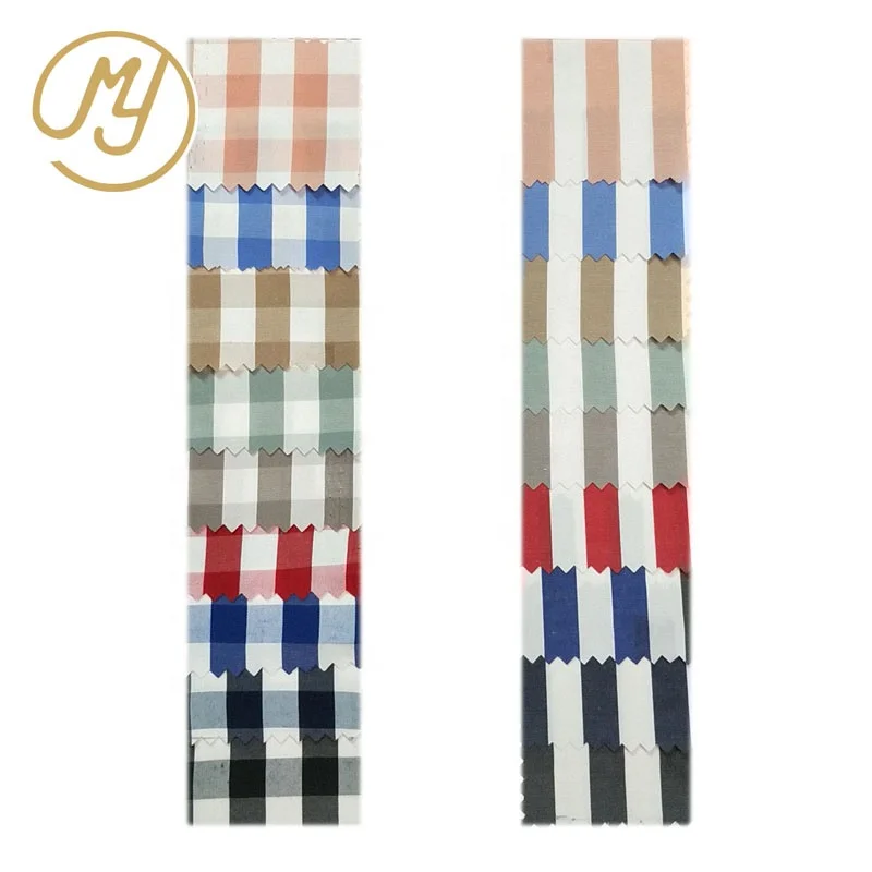 55%Polyester 45%Cotton Stock Wholesale Woven Twill Yarn Dyed TC Strip Shirt Fabric