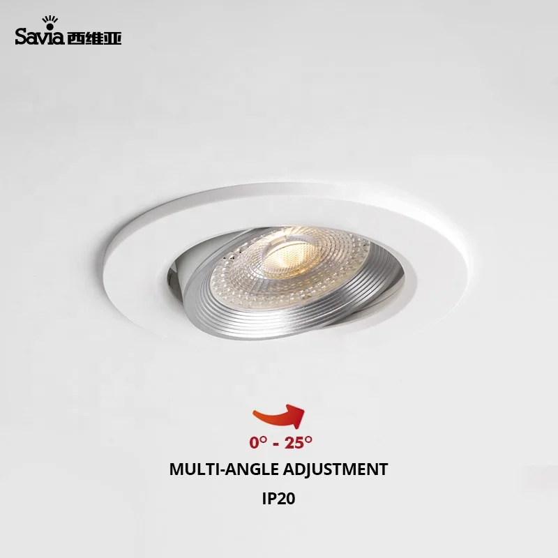 
Savia round recessed ceiling light 220-240V LED 5W IP65 waterproof plastic downlight for bathroom/kitchen living room 