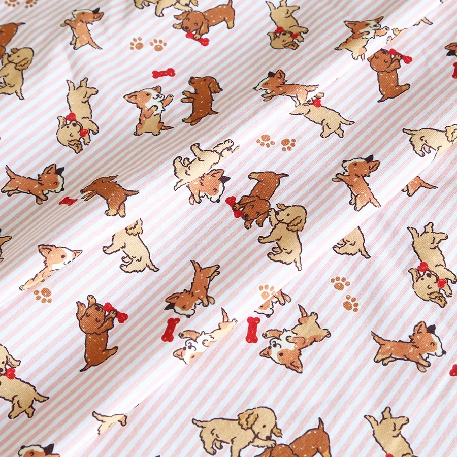 Digital printing 95 Cotton 5 Spandex Knitted stretch precut fabric for kids