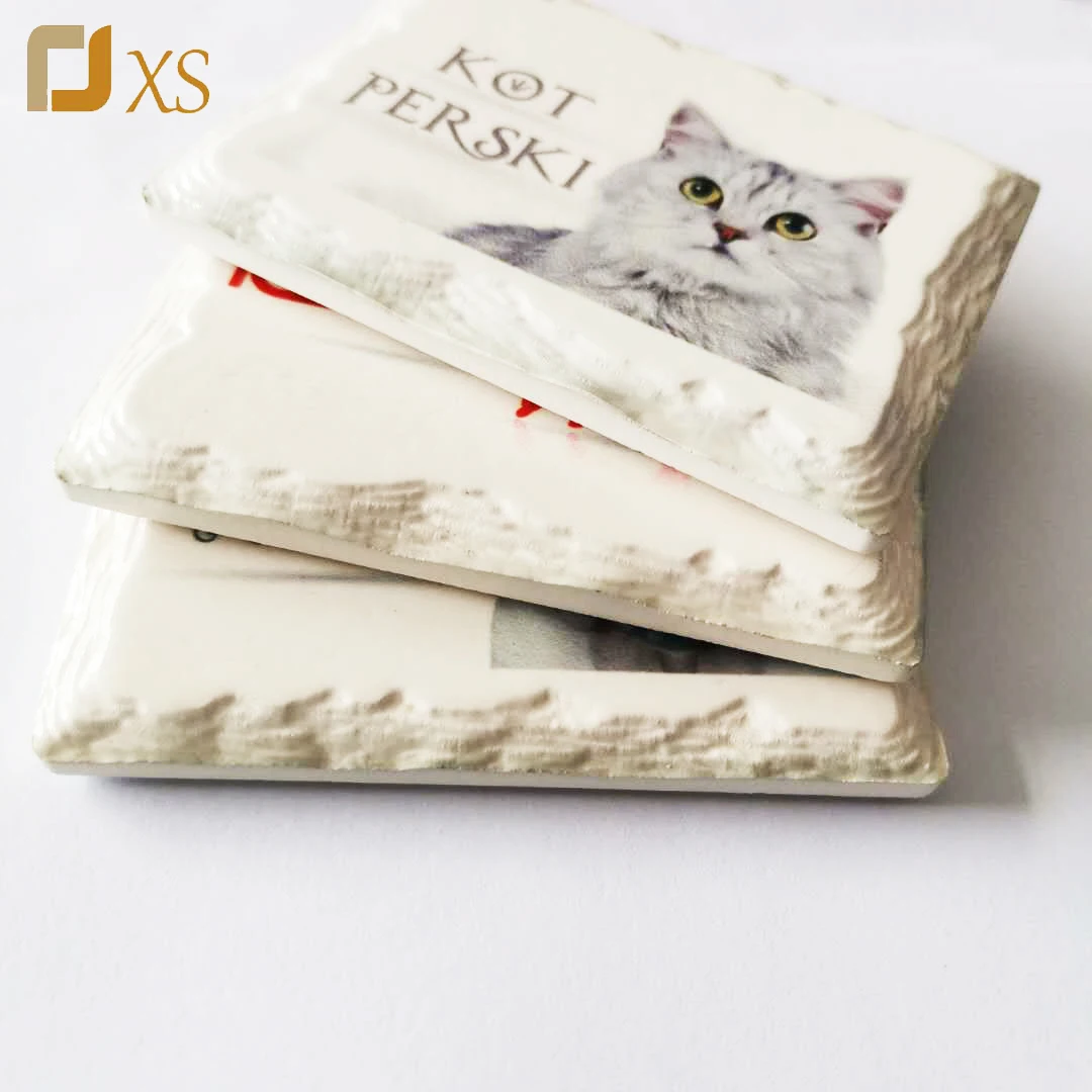 Eco-friendly 3D Souvenirs Design custom sublimation souvenir blank ceramic fridge magnet stickers home decoration gifts