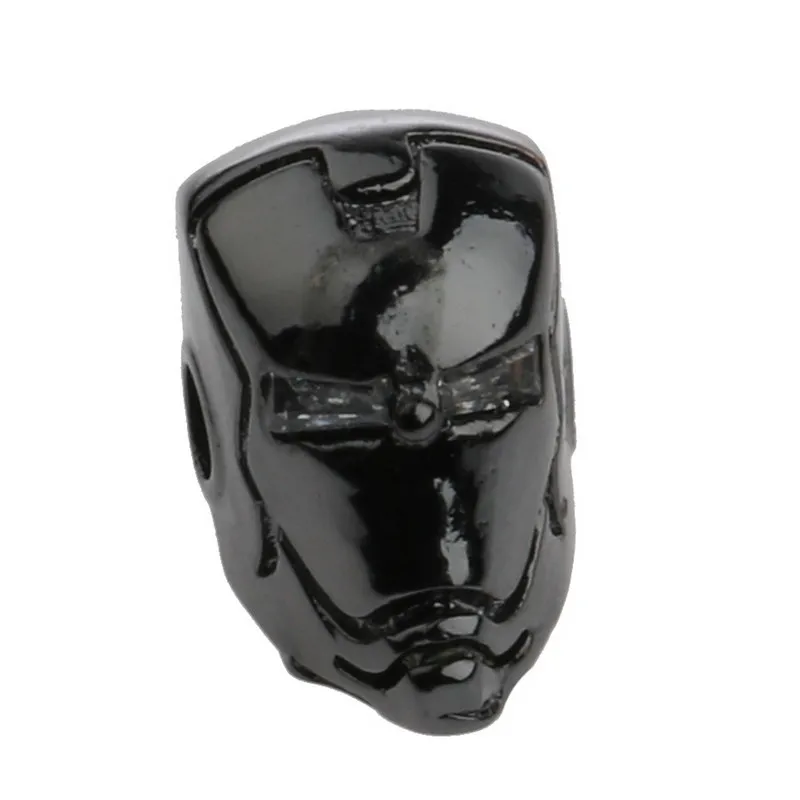 Superman helmet micro inlaid zircon beads iron man copper man bracelets beadings Genuine gold plating bracelet DIY accessories