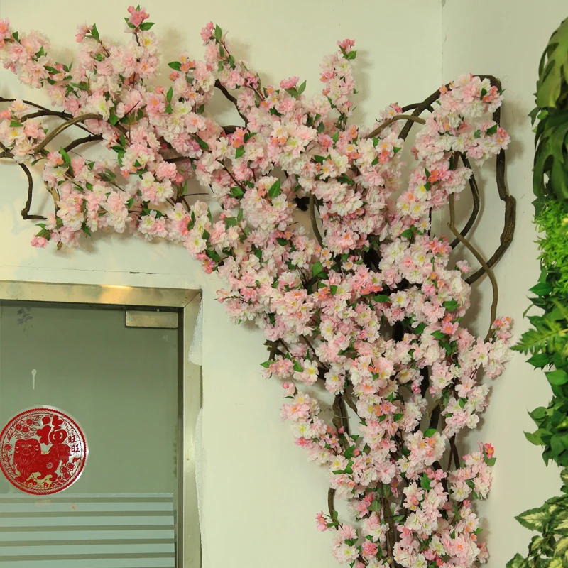 indoor artificial trees supplier wedding decoration stage cherry blossom tree artificial cherry blossom tree