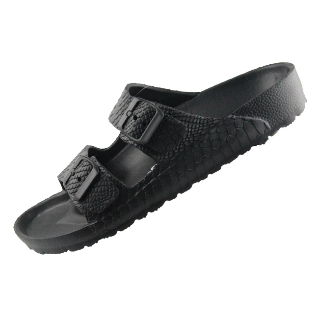 Hot Sale Double Strap with Alligator Pattern EVA Sole Shoes Sandal Women