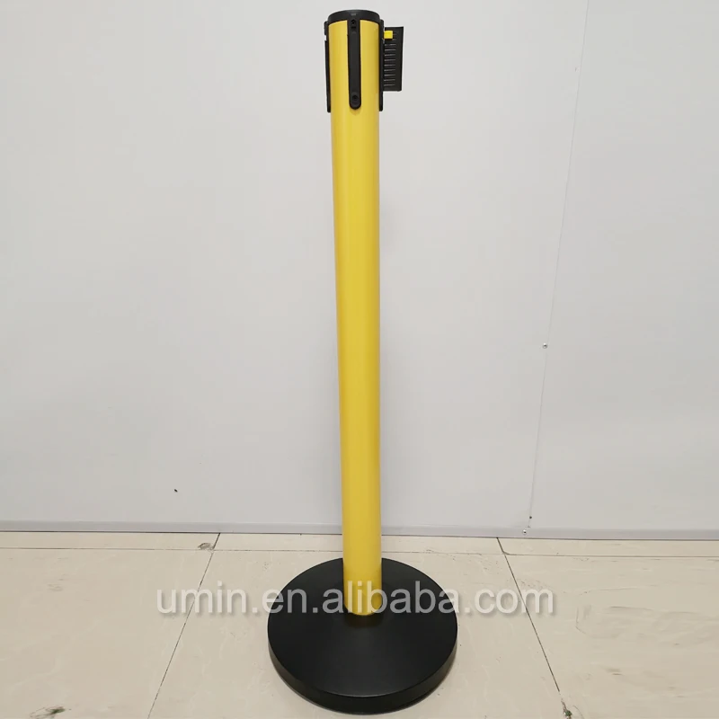 Контроль толпы желтая оповещательная стойка для очереди