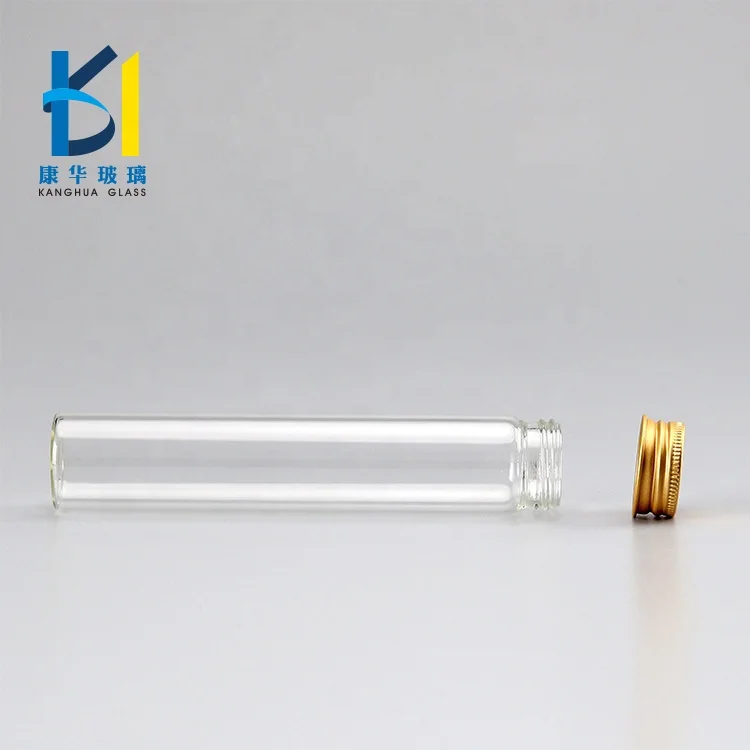 
High Quality Borosilicate Mini Test Tube Glass Bottle 40ml 50ml Tube Glass Bottle With Screw Lid 80ml 100ml 