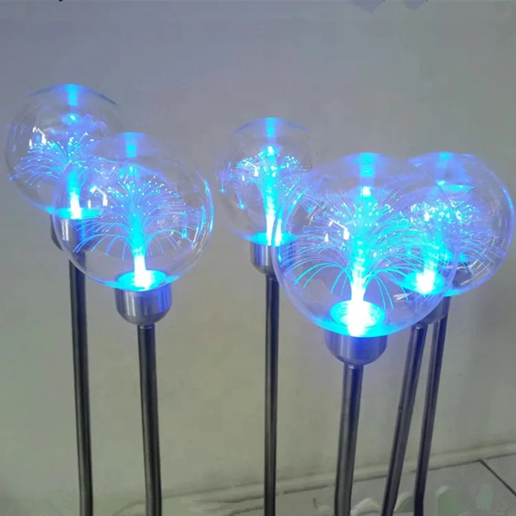 Height60cm diameter 8cm fiber optic round ball led park light outdoor decoration