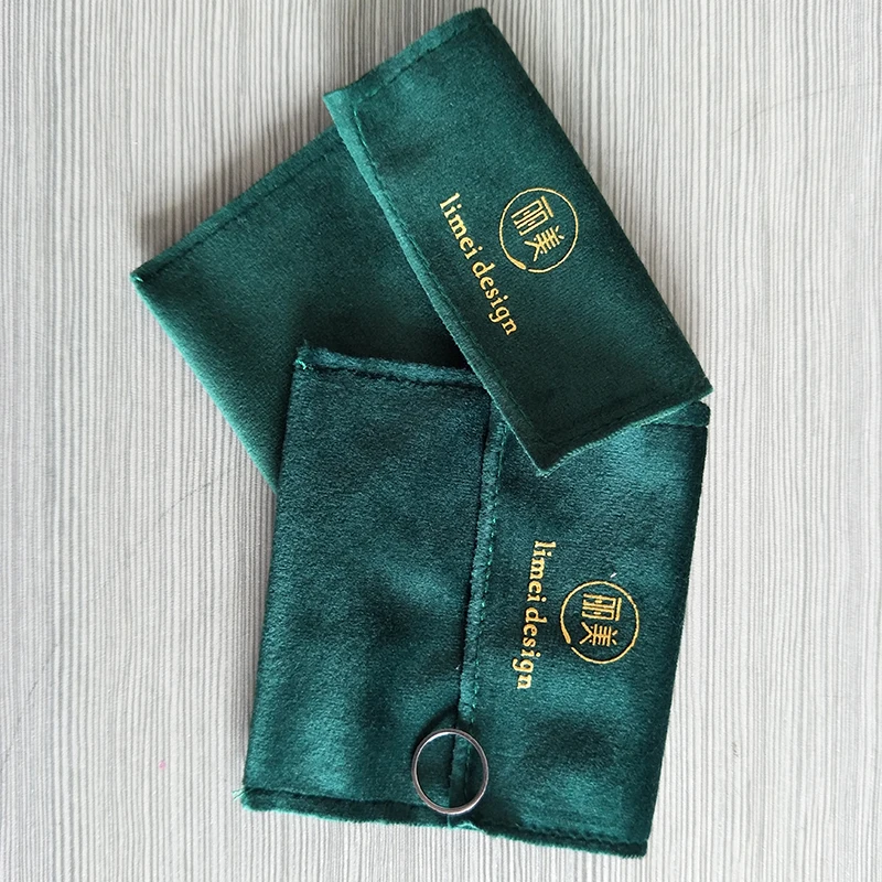 Free Sample  Velvet Bag Jewelry Pouch With Hot Stamp Logo