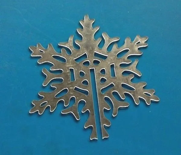 Christmas Decoration Acrylic Hanging Craft Silver Mirror Acrylic Snowflake Tree Ornaments