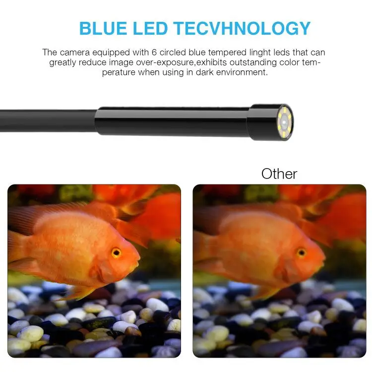 5.5mm Endoscope Camera HD USB Endoscope With 6 LED 3.5/5/10M Soft Cable Waterproof Inspection Borescope for Android IOS