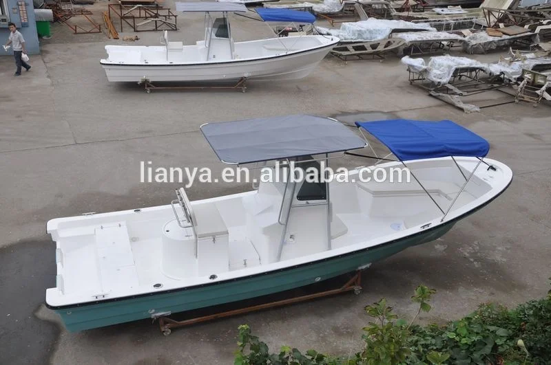 Liya 7.6m outboard steering four stroke Japan fiberglass panga boat