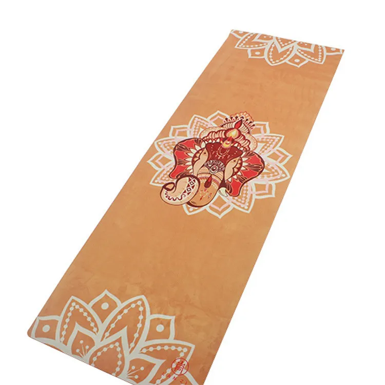 
Indian style natural rubber art digital print elephant yoga mat 