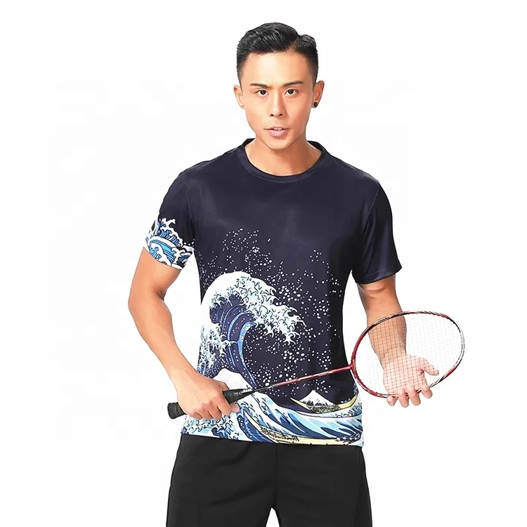 
Online design your own logo badminton t shirt custom wholesale table tennis jerseys 