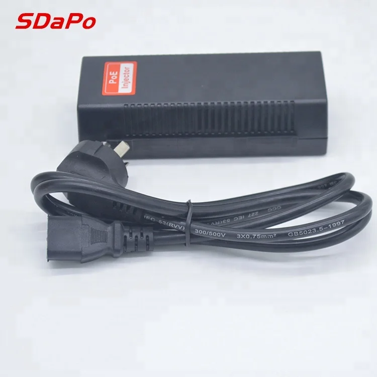 Высокое качество максимальной мощности 30 Вт 350 г 100 ~ 240 В Гигабитный двухпортовый порт плюс инжектор