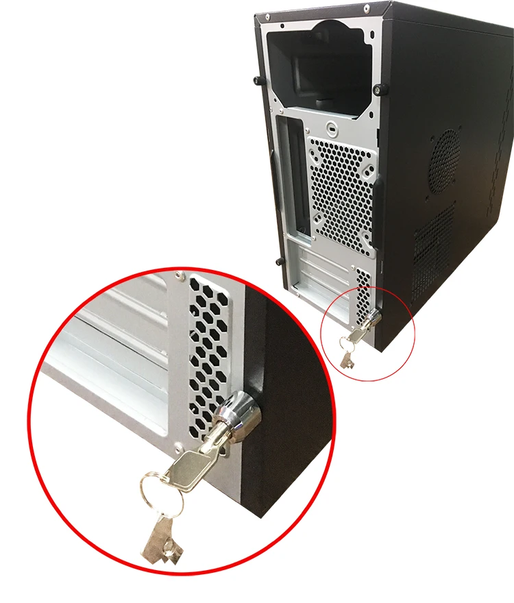 Hot Selling Free Sample desktop cpu tower pc case with Alarm Speaker Air duct Screwless