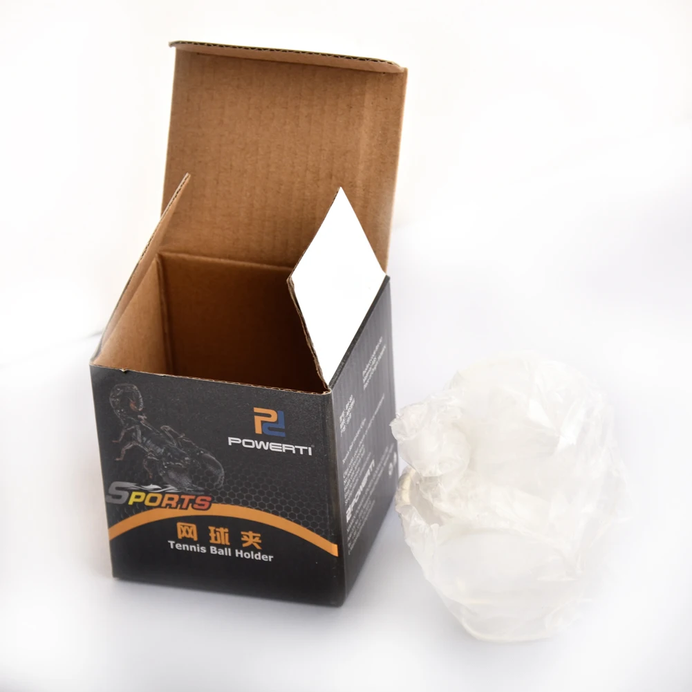 Printed Custom LOGO  Plastic Clear Clips  Pocket  Waist Tennis Ball Holder