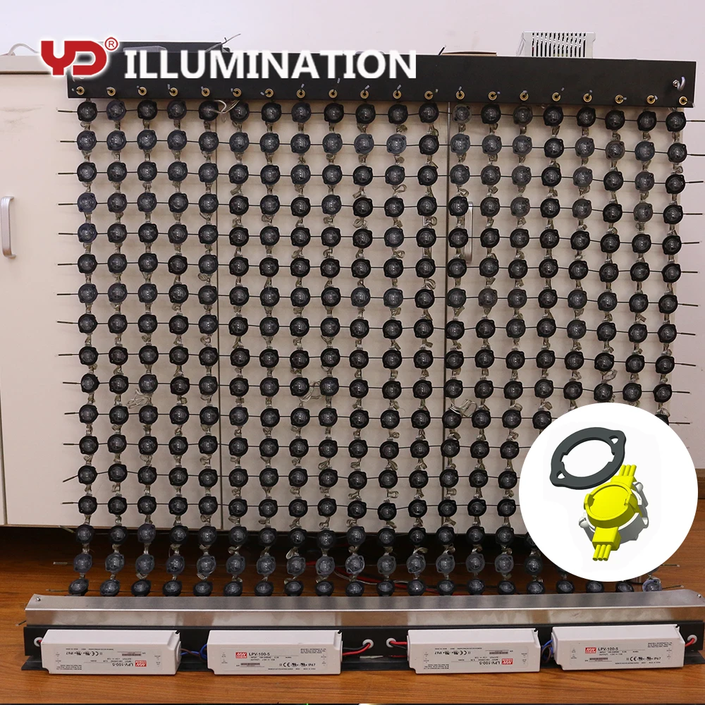 Good price IP68 outdoor full color P50 P100 led mesh screen waterproof led display