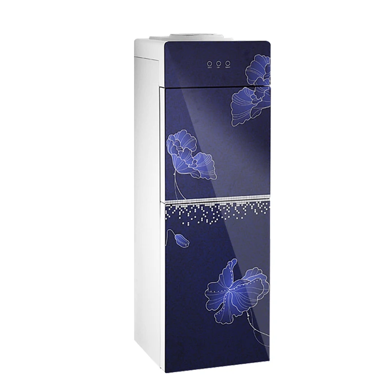 Tempered glass water dispenser with refrigerator cabinet Competitive price