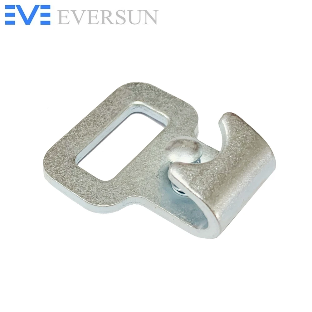 ES10213 1 inch 25mm Push Button Flat Hook | Mini Hook With Keeper