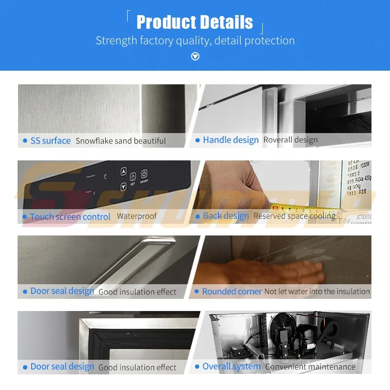 Factory commercial restaurant hotel kitchen refrigeration equipment bakery shop freezing industrial refrigerator and freezer