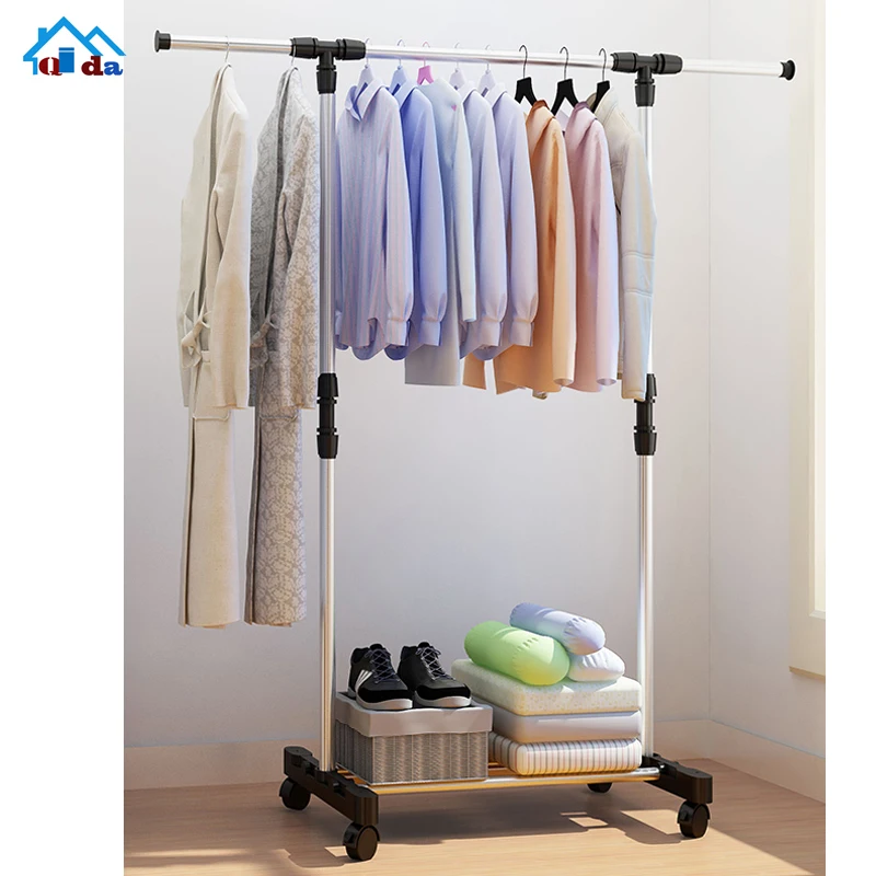 Service standards clothes dryer rack portable wardrobe on wheels