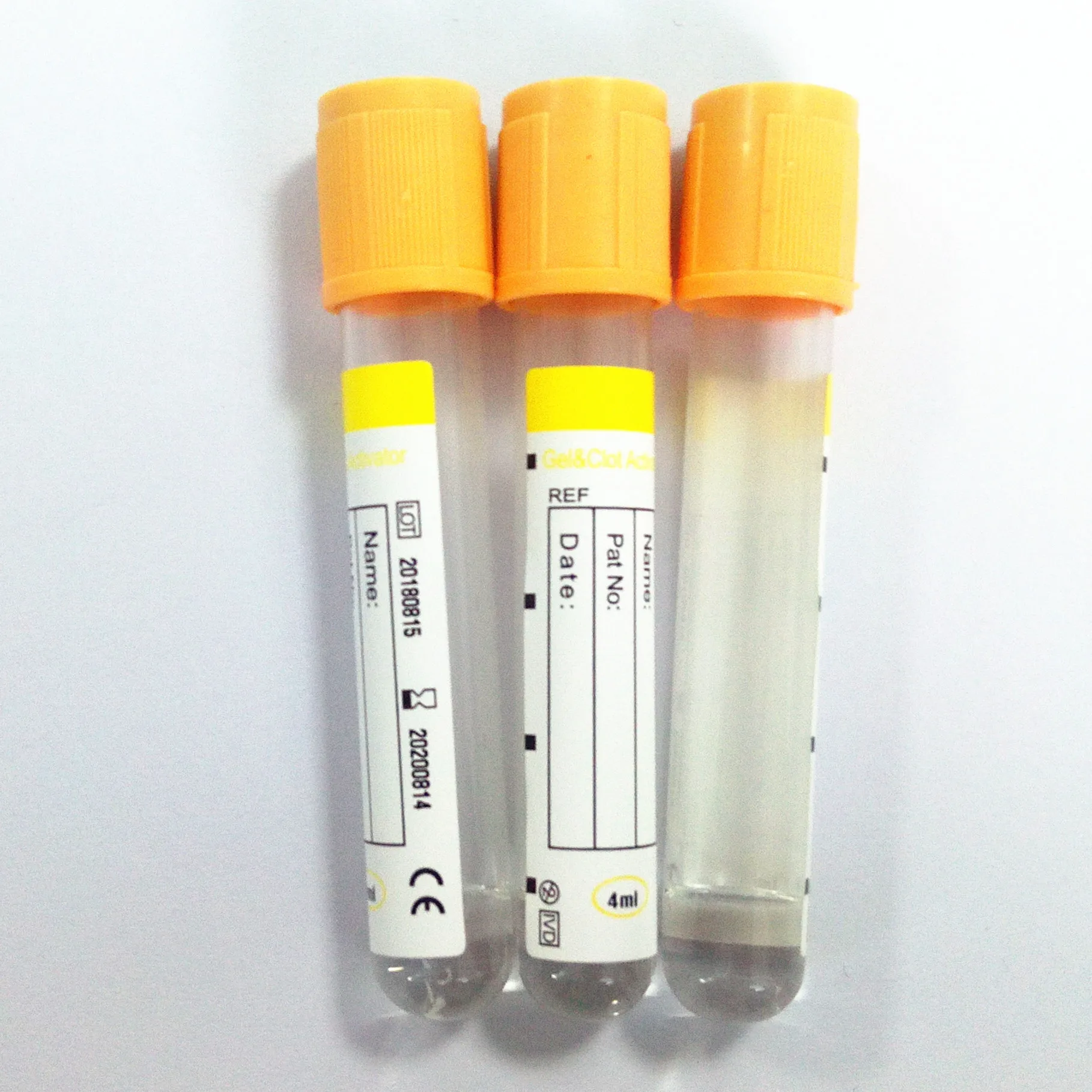 
disposable laboratory use blood collection tubes clot activator with gel 