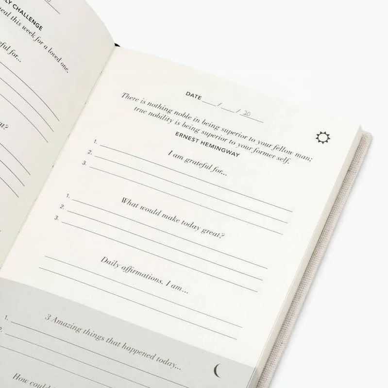 Customized PU cover jacket prayer journal with logo gold foil stamping