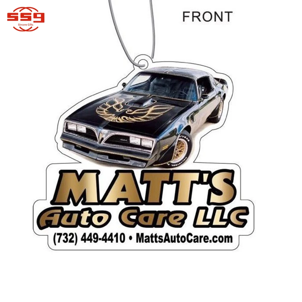 Promotional Custom Logo Hanging Auto Paper Cardboard Packaging Design Your Own Car Air Fresheners
