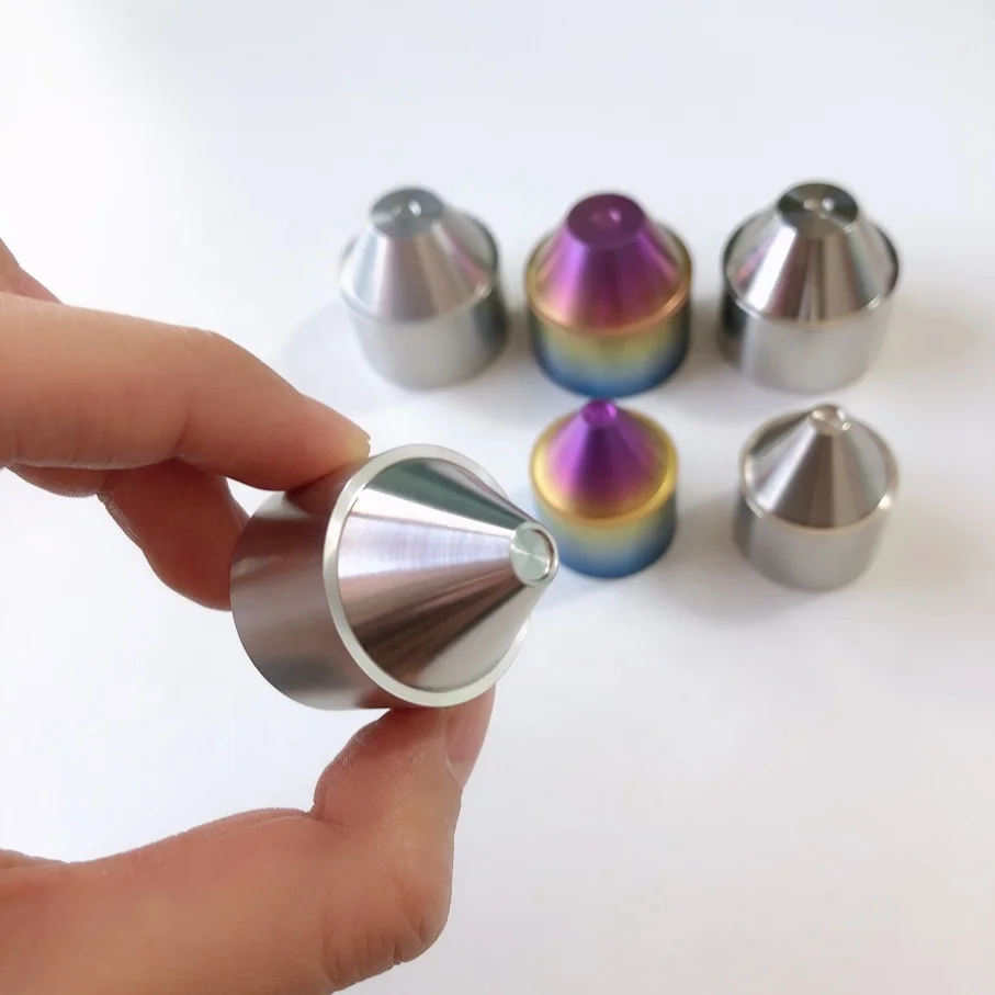 Высококачественный титановый TC4 TiGr5 cnc обрабатывающий цилиндрический адаптер, безбортная конусная вставка в чашку