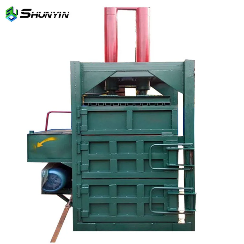 Baling press machine  waste   baling press machine for  waste paper  used clothes cardboard baling press