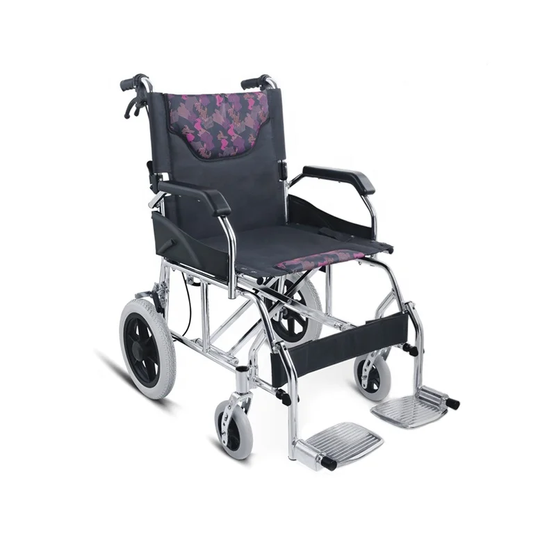 Ultra lightweight travel airplane transport folding wheelchair