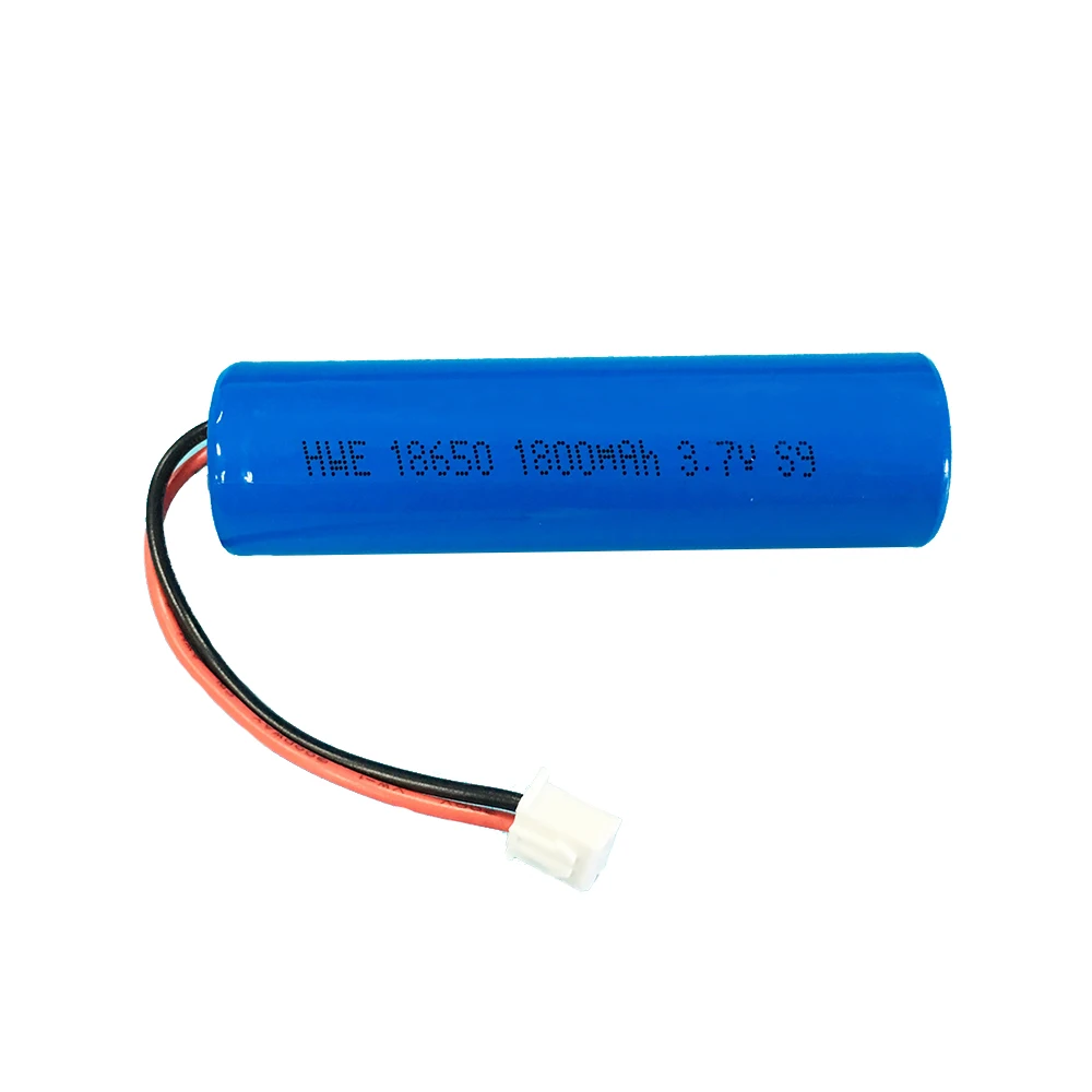 BIS CE RoHS Сертифицированный цилиндрической формы 18650 литий-ионная батарея 3,7 В 1800 мАч с проводом и разъемом