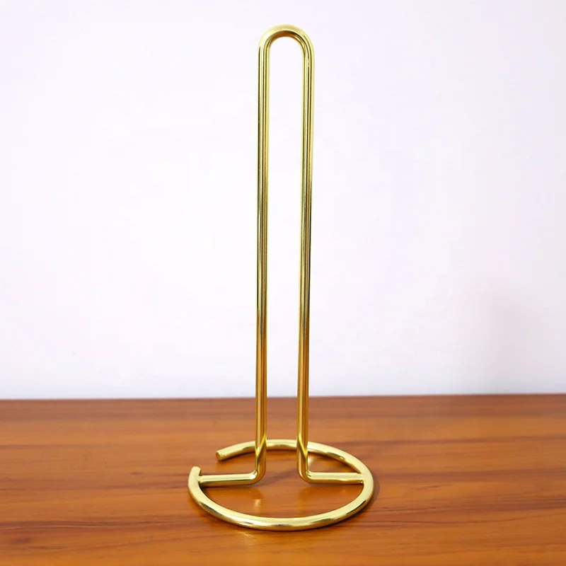 New rose gold accessories toilet paper roll holder paper towel rack metal paper towel holder