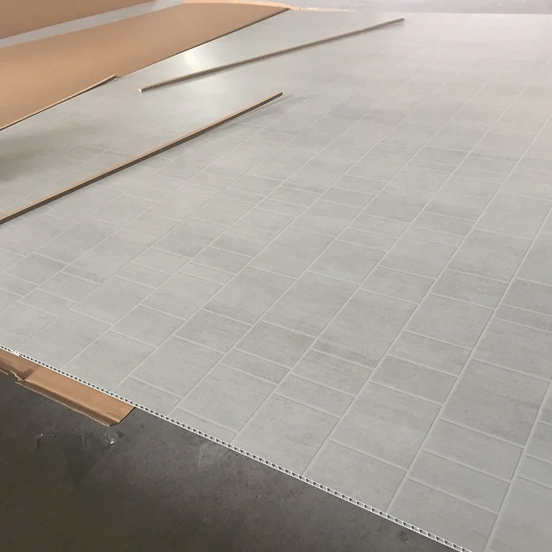 1000mm width pvc wall panel Light Grey Wood Design PVC Shower Sheet