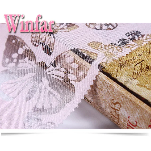 Однотонная трикотажная ткань из полиэстера и хлопка с принтом