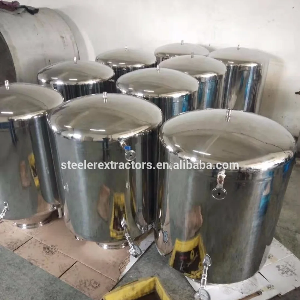 Sanitary SS304 120L 5mm Tank with jacket and NPT Ports