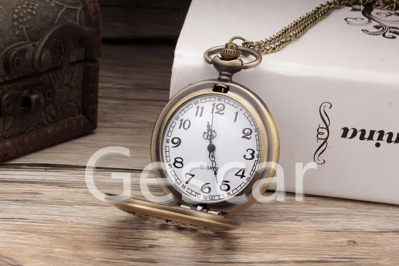 
Cheap Chain watches vintage new style pocket watch hollow out visible quartz pocket watch 
