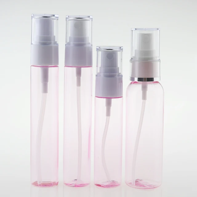 
HOT sale 30ml 60ml 100ml 120ml pink plastic cosmetic packaging lotion pump spray bottle 