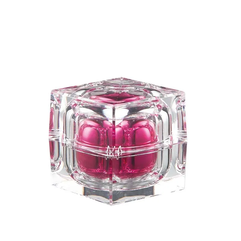 
Wholesale Empty Gold Acrylic Cosmetic Square Jar 