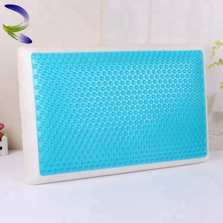 China supplier quality neck 100% cotton customized hospital cooling gel memory foam pillow cuscino