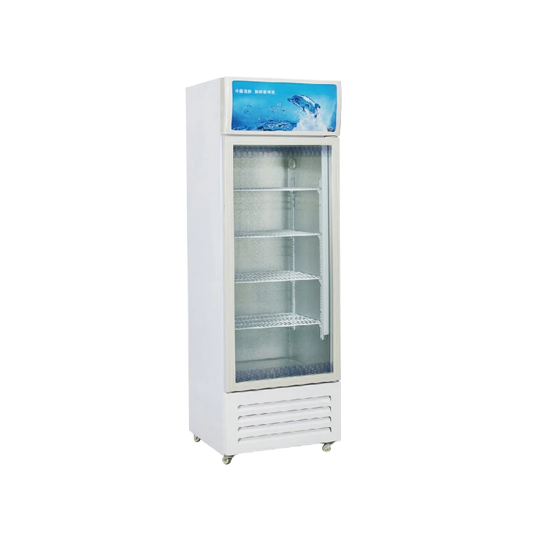 
Commercial glass 1-Door merchandiser upright Reach In Beverage Cooler display Refrigerator 