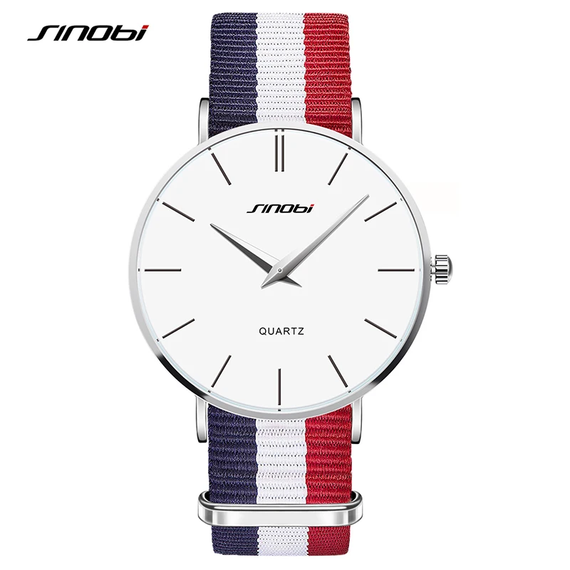 SINOBI Mens Watch Top Brand Luxury Ultra Thin Fashion Watches Quartz Wristwatches Waterproof Relogio Masculino Reloj Hombre