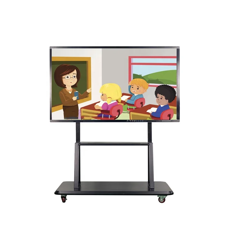 Портативный цифровой электронный для детей школы заводская цена с колесом стенд ИК touch smart interactive белый доска