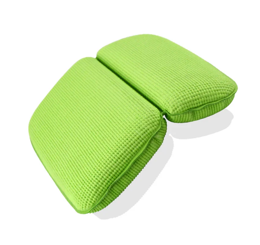 PVC foam sponge bathtub pillow bathroom headrest sucker bath head pillow bath pillow with suction cups